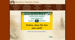 Desktop Screenshot of fleischerei-baeumker.de